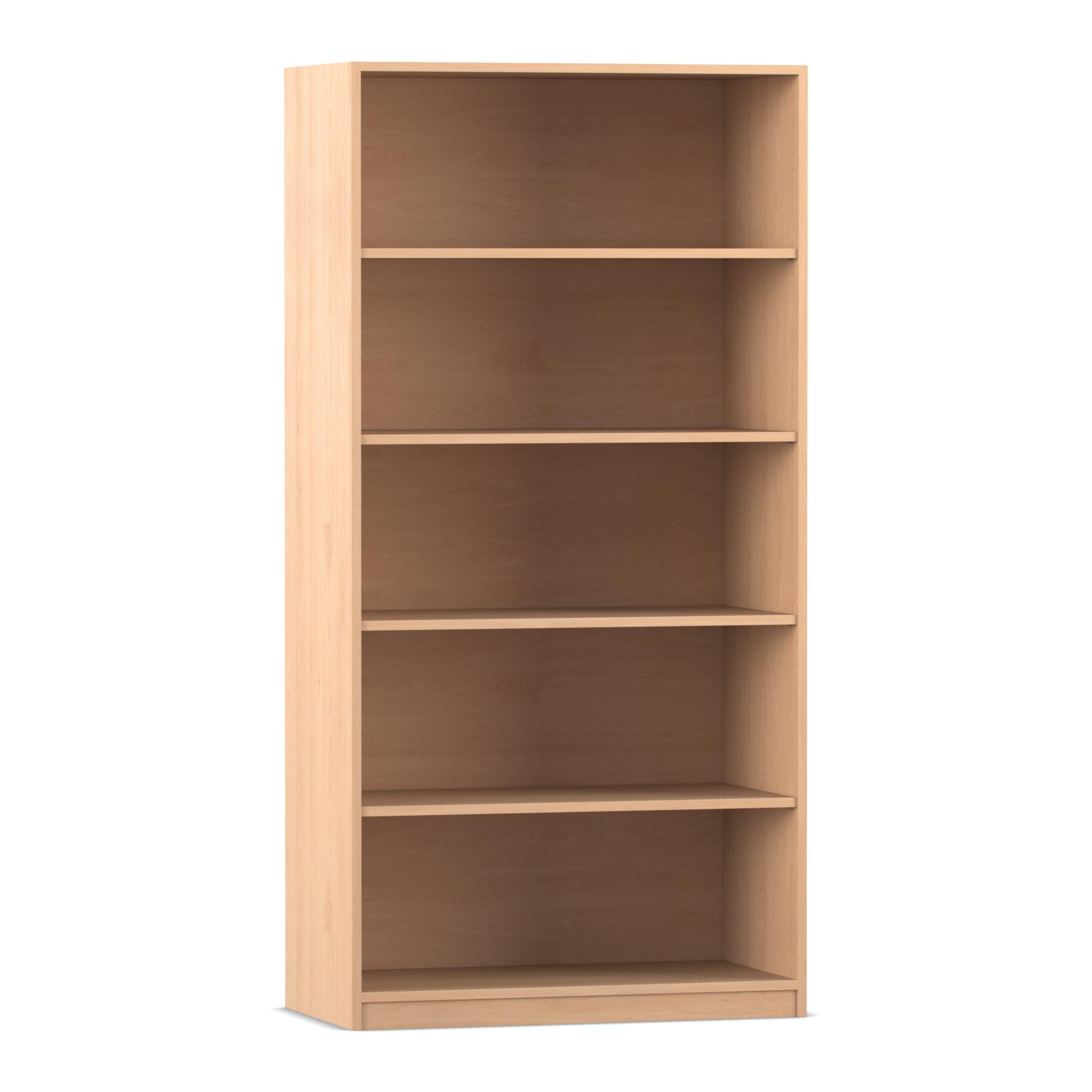 Flexeo® Regal, Buche hell, 5 Fächer, HxBxT: 190 x 94,4 x 48 cm
