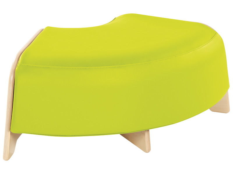 Sitzmöbel Silva Ecksitz aus Schaumstoff, Länge 49 cm, Sitzhöhe 25 cm, hellgrün