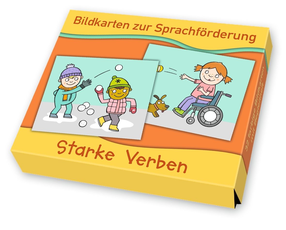 Starke Verben, Bildkarten, 6-8 Jahre