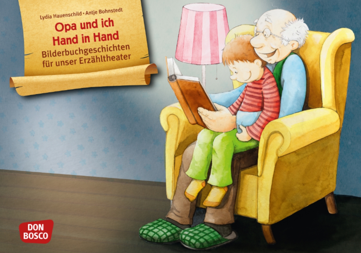Kamishibai Bildkartenset - Opa und ich Hand in Hand, 4 bis 8 Jahre
