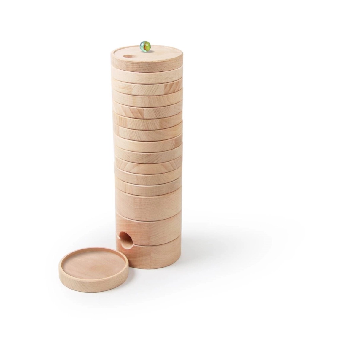 Tower of Marble, natur - aus Holz, Sinnesspielzeug, ab 60 Monaten
