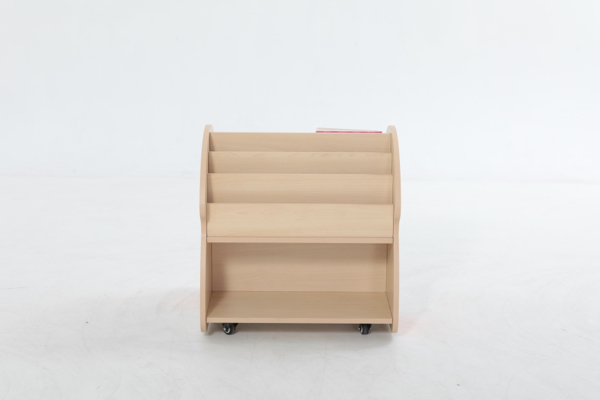 Kinder-Bücherwagen, Pilz, mit Rollen, 60x58x61 cm