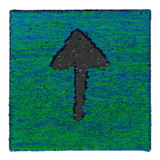 Sensorische Pailletten-Tafel Stimove, 40 x 40 cm, grün/schwarz