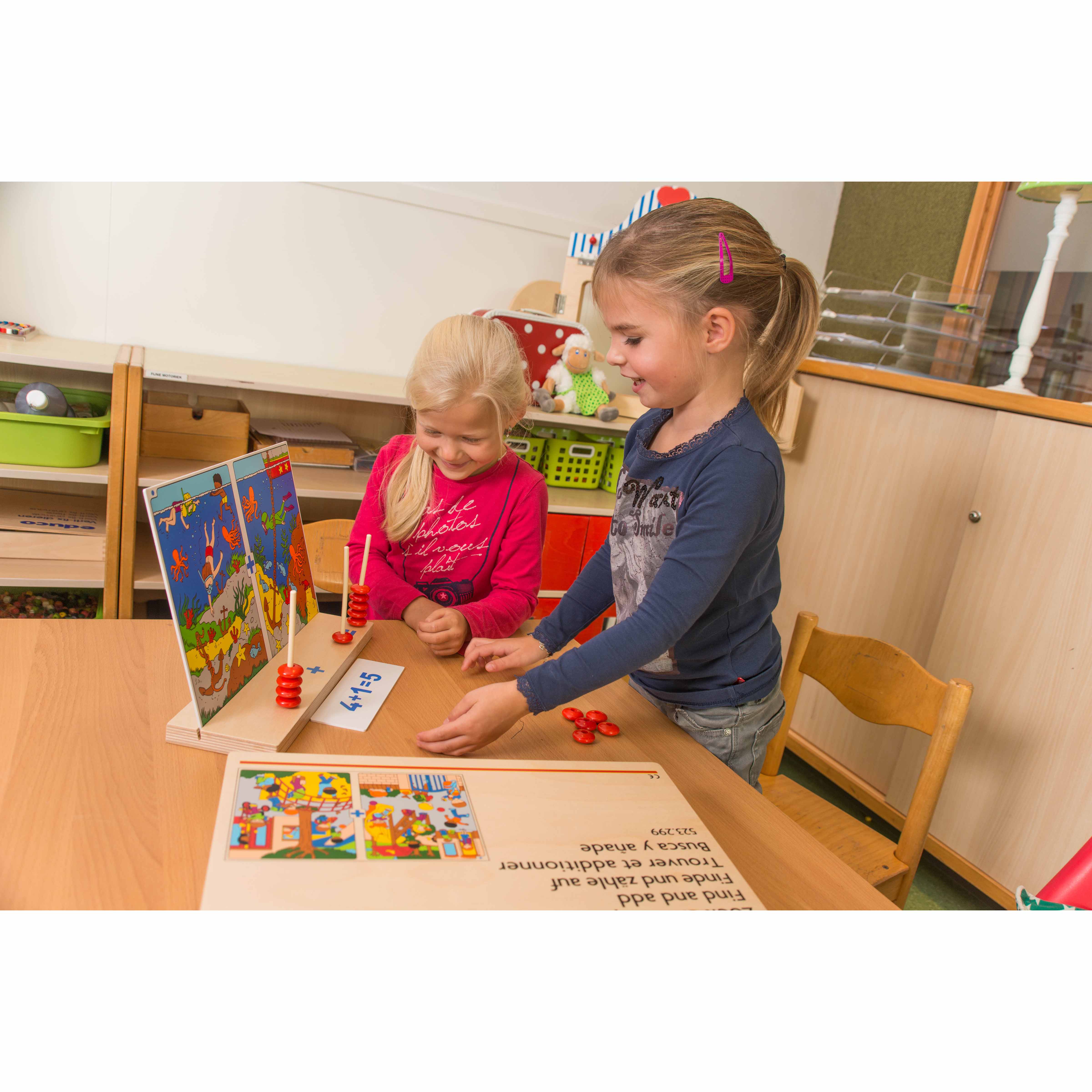 Finde und addiere bis 10 - Rechenspiel aus Holz, ab 4 Jahre