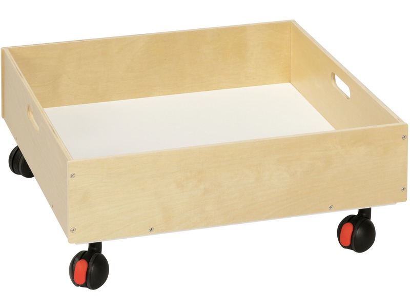Aufbewahrungskoffer für Rollenspiele aus Holz, aufstellbar, ab 18 Monaten, natur
