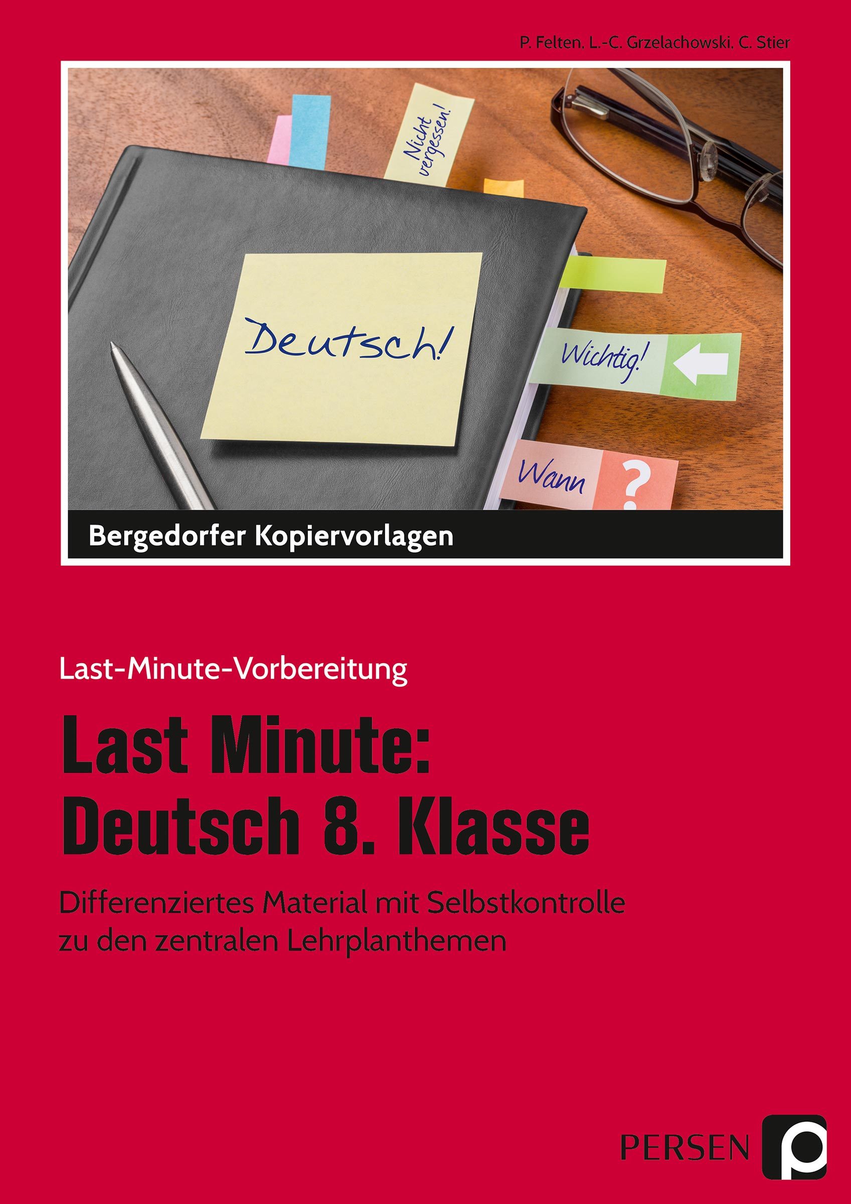 Last Minute: Deutsch 8. Klasse, Kopiervorlagen