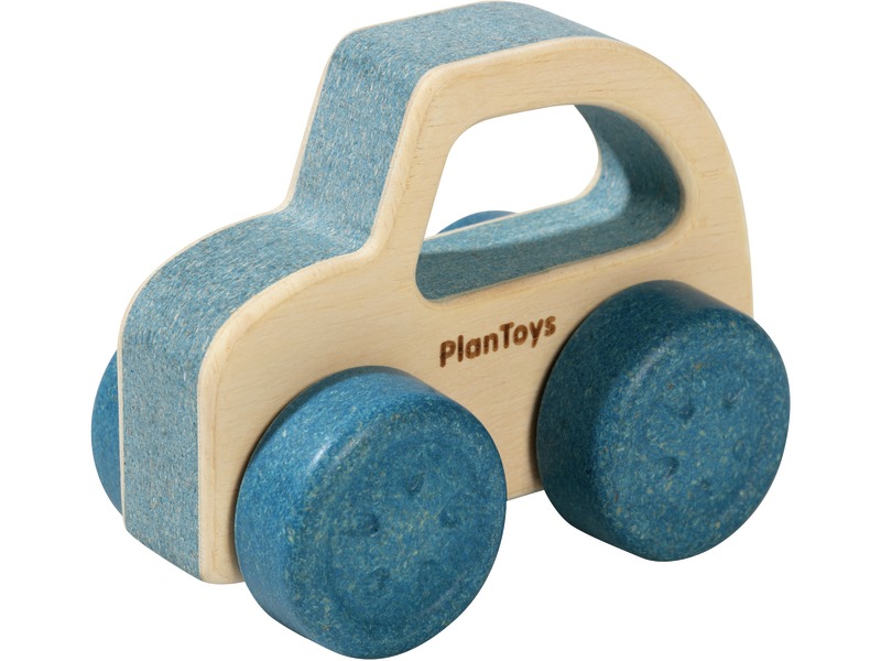 Mein erstes Spielauto aus Holz, umweltfreundlich, ab 6 Monaten, blau