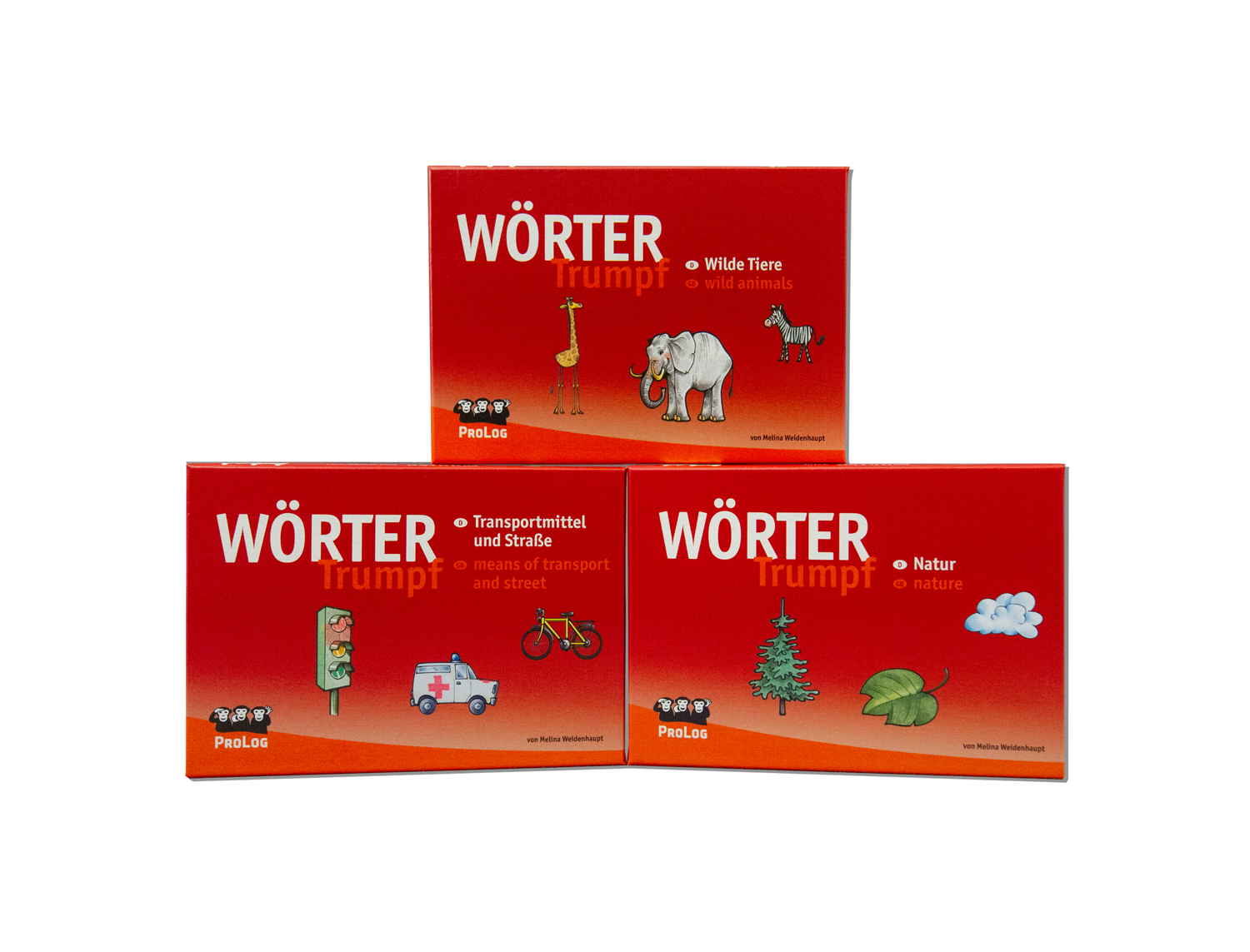 WörterTrumpf im Paket, 3 Sprachförderspiele, ab 5 Jahre