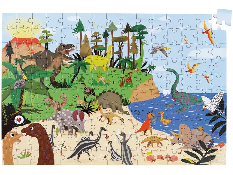 Puzzle Back in Time Dinosaurier mit Poster, 192 Teile, ab 6 Jahren