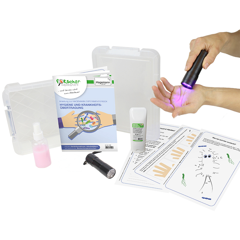 Experimentierbox Hygiene und Krankheitsübertragung, 6-tlg.