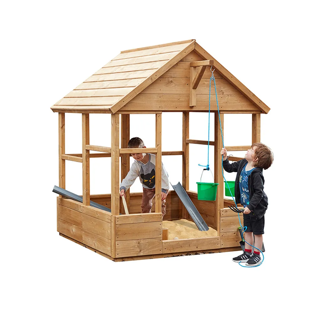 Sandkasten-Haus für den Kindergarten, aus Holz, Outdoor