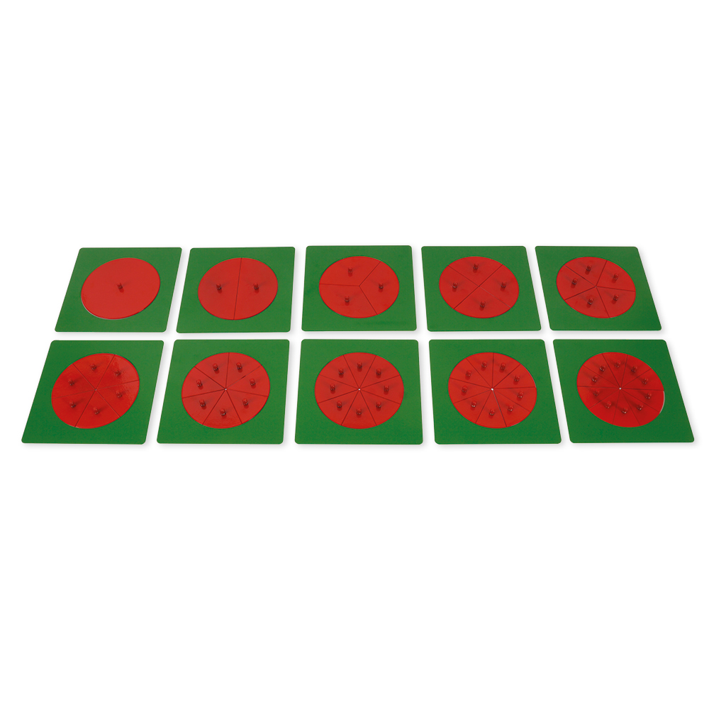 Montessori Metallene Bruchrechenkreise, bunt