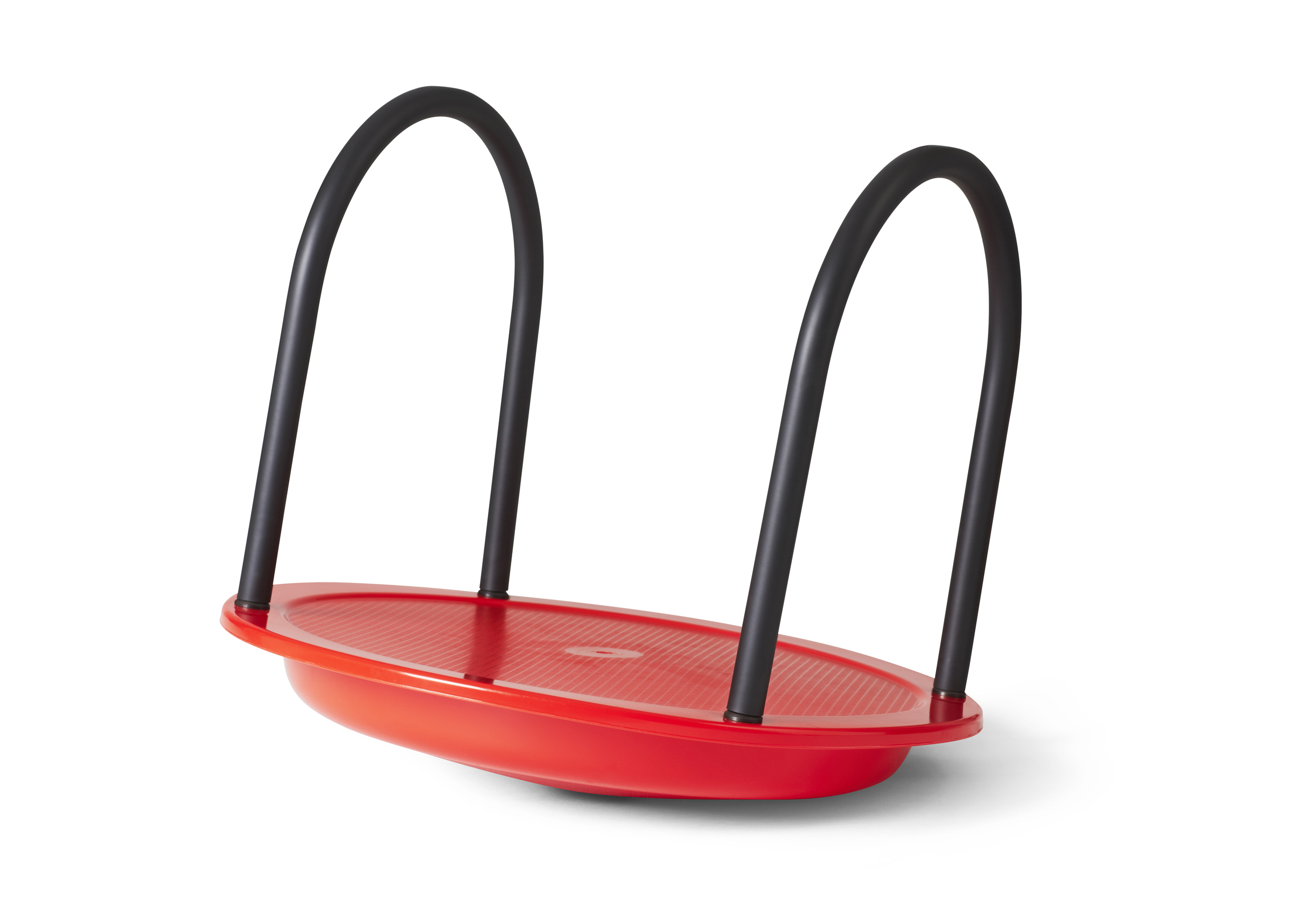 Runde Wippe, Gonge, mit Haltegriffen, 76 cm, rot, für 1-2 Kinder, 3-8 Jahre