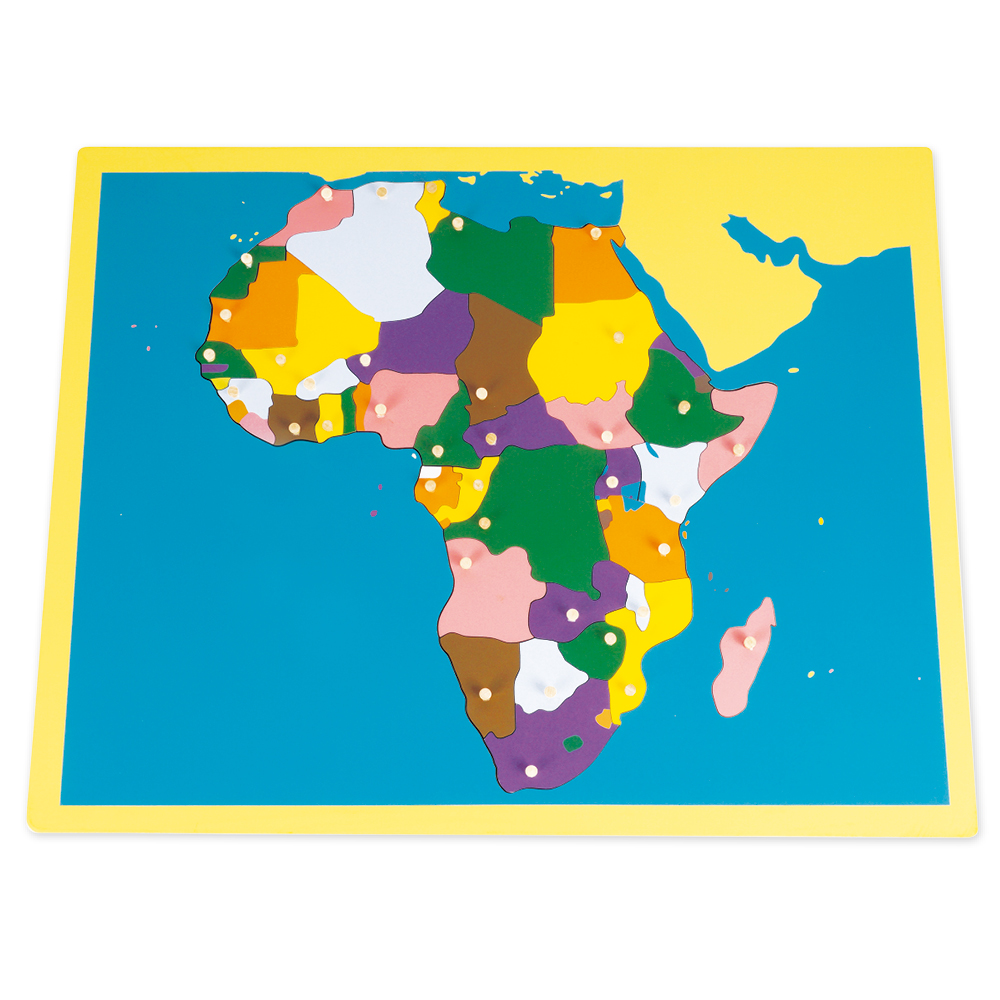 Montessori Puzzlekarte Afrika, ca. 57 x 45 cm