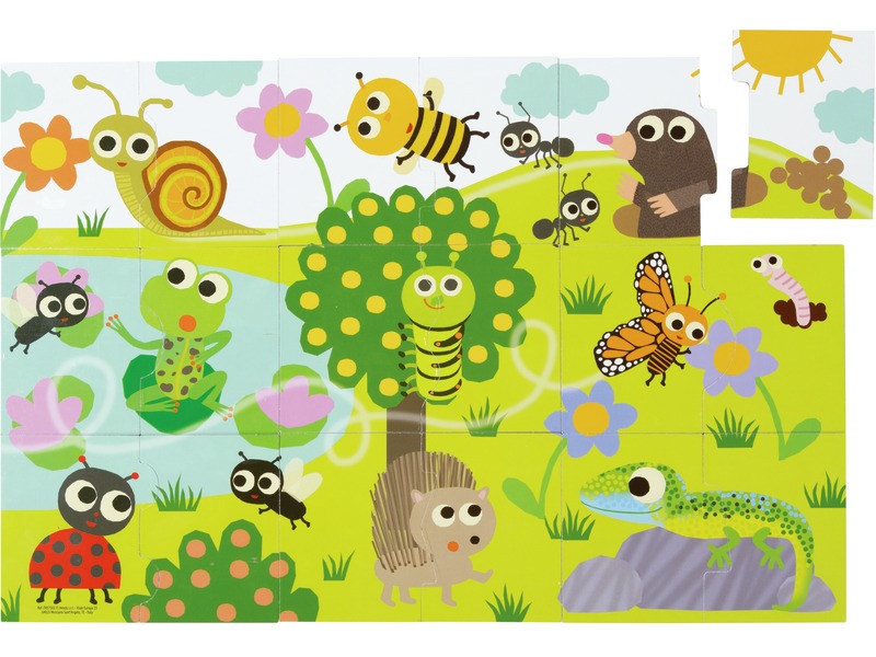 Taktile Puzzles Tiere mit 2 Teilen, Oberflächen ertasten, ab 2 Jahren
