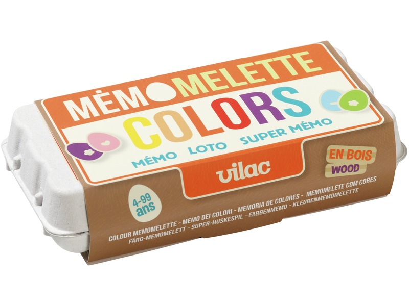 Merkspiel Memomelette Colors mit 18 Eiern und 18 Karten, ab 4 Jahren