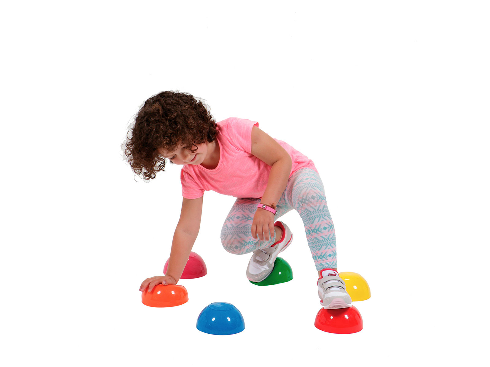 Halbkugeln Gymnic Junior Stones, Ø 14 cm, 6er-Set, farblich sortiert