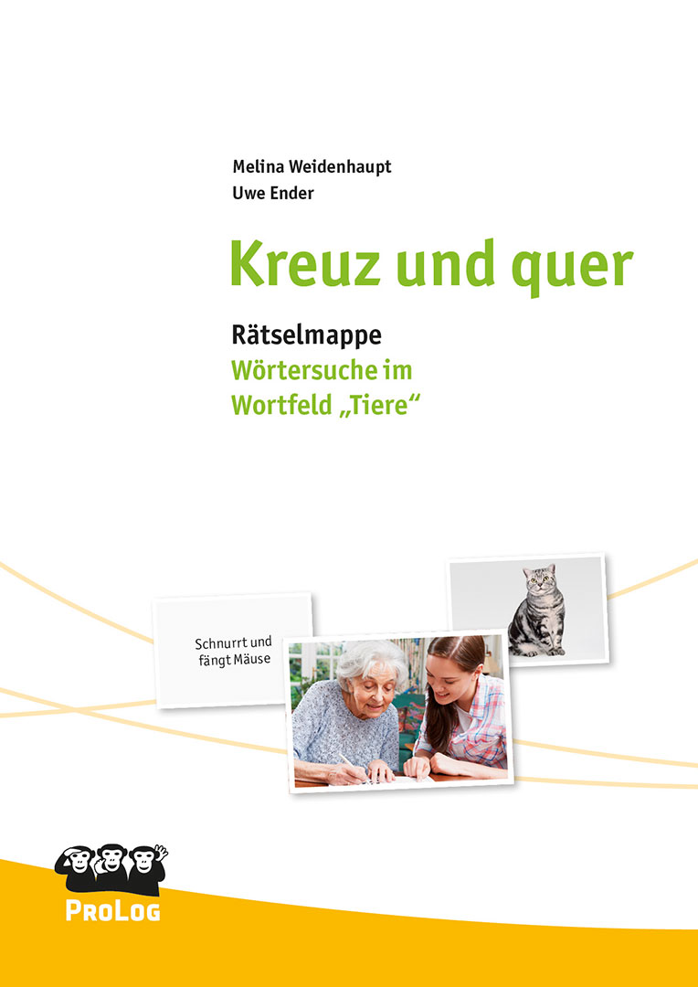 Kreuz und quer - Wörtersuche im Wortfeld "Tiere", Rätselmappe