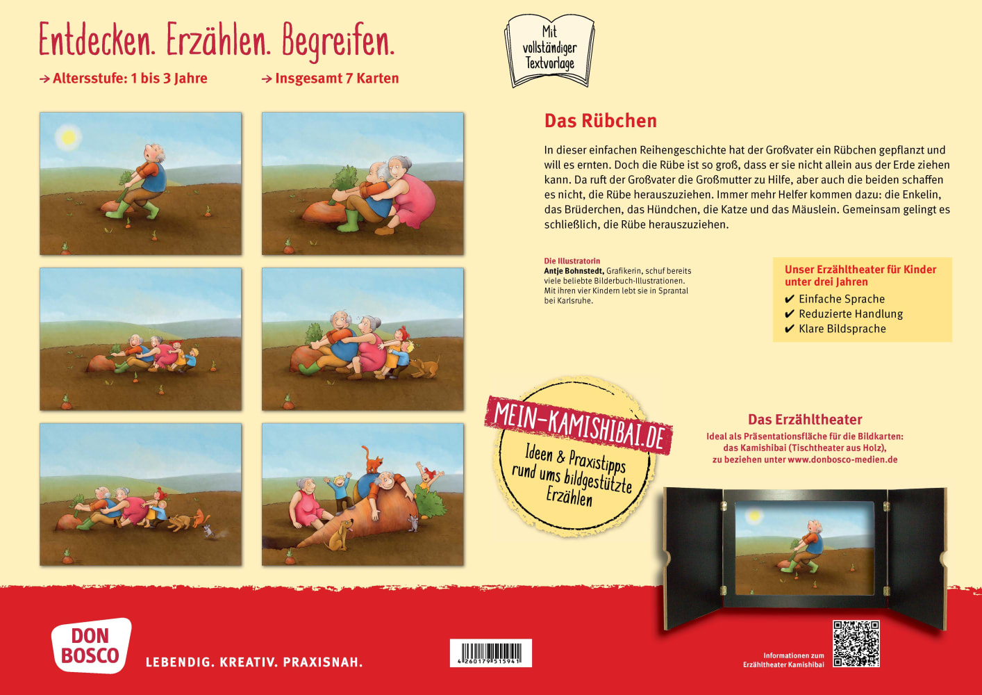 Kamishibai Bildkartenset - Das Rübchen, 1 bis 3 Jahre