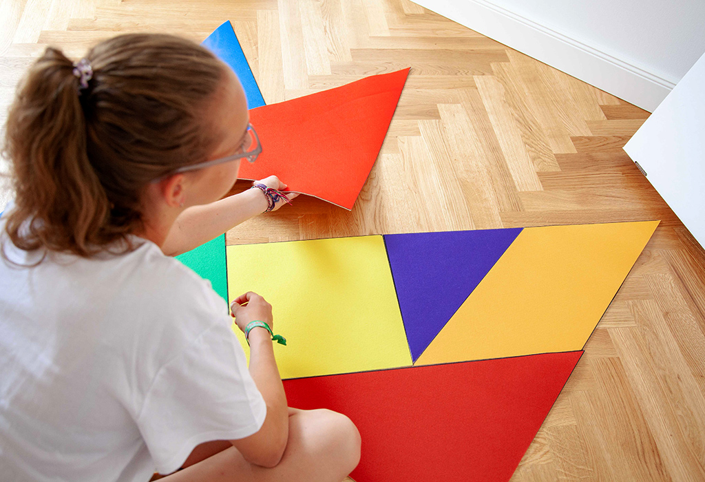 Legeteppich Tangram