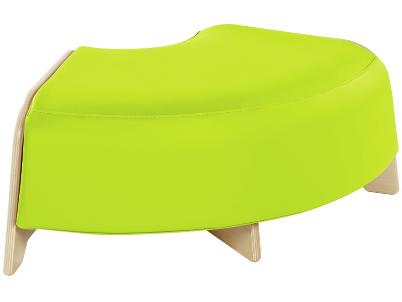 Sitzmöbel Silva Ecksitz aus Schaumstoff, Länge 49 cm, Sitzhöhe 25 cm, hellgrün
