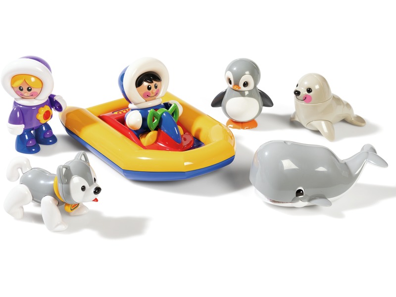 Spielfiguren-Set Boot und Polartiere für Kleinkinder, ab 1 Jahr