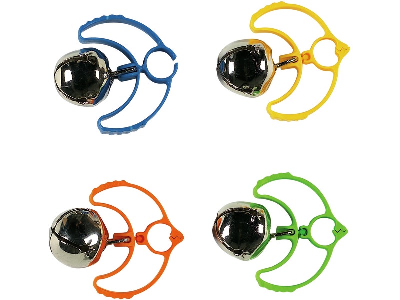 Glöckchen mit Clips für die Kleidung, Rhythmusinstrument, ab 2 Jahren