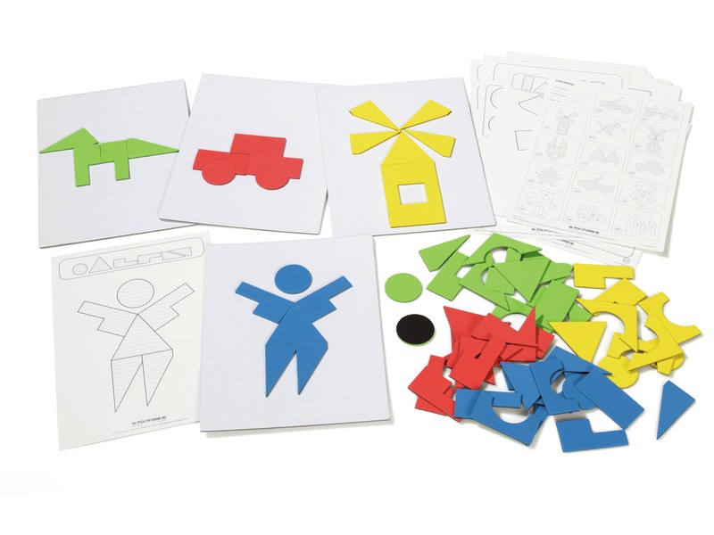 Magnetisches Legespiel Polyform Tangram, 68 Formen, 28 Vorlagen, ab 3 Jahren