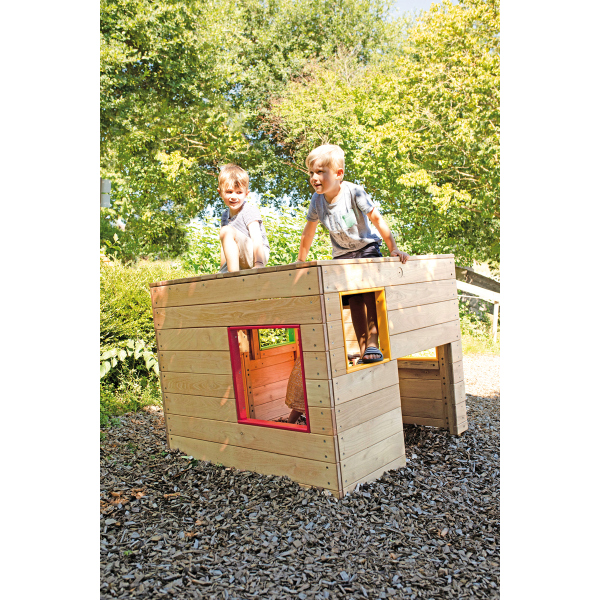 Spielhaus Würfel, 118 x 118 x 100 cm, Fenster 75 x 75 cm, ab 3 Jahre