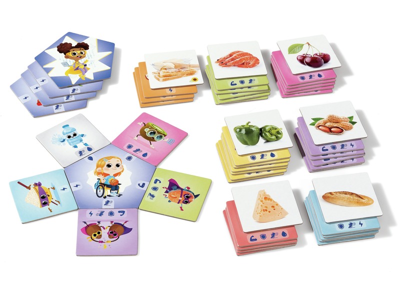 Ernährungsspiel Superkräfte gesunder Nahrungsmittel, Kartenspiel, ab 3 Jahren