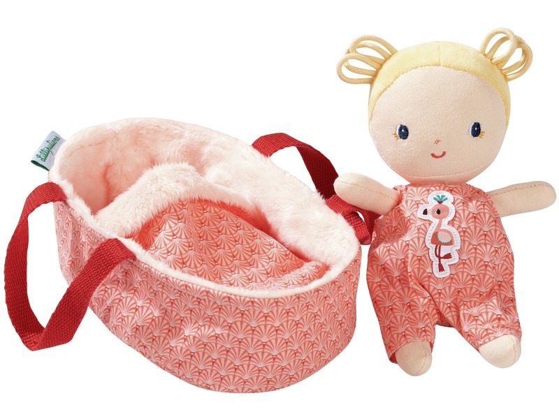 Babypuppe Anne mit Tragetasche und Decke, Stoffpuppe, ab 1 Jahr