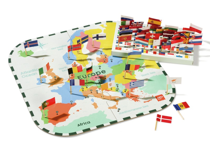 Puzzle Flaggen Europas mit 45 Flaggen, ab 5 Jahren