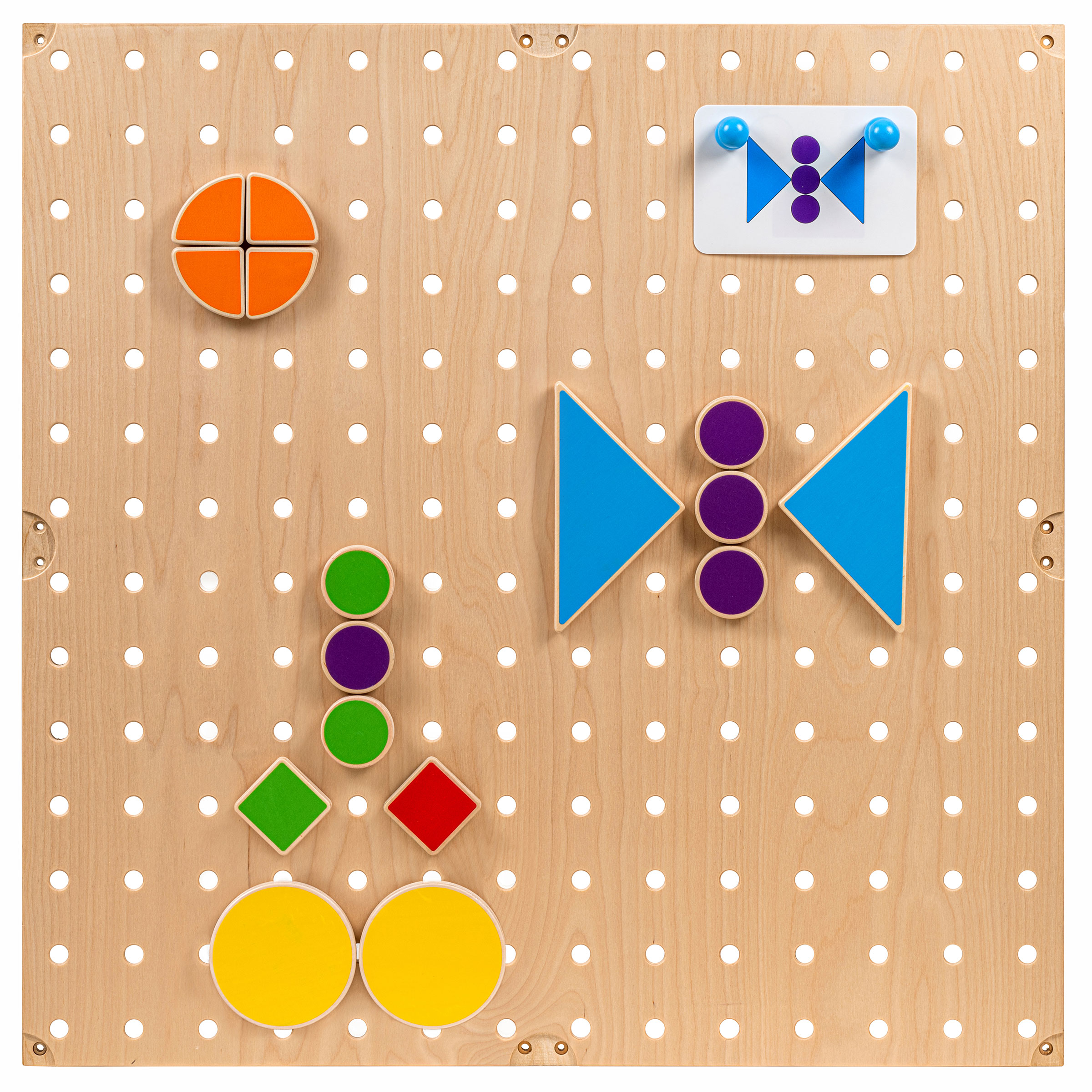Educo GRID Wand-Steckbrett mit Stecklöchern aus Holz