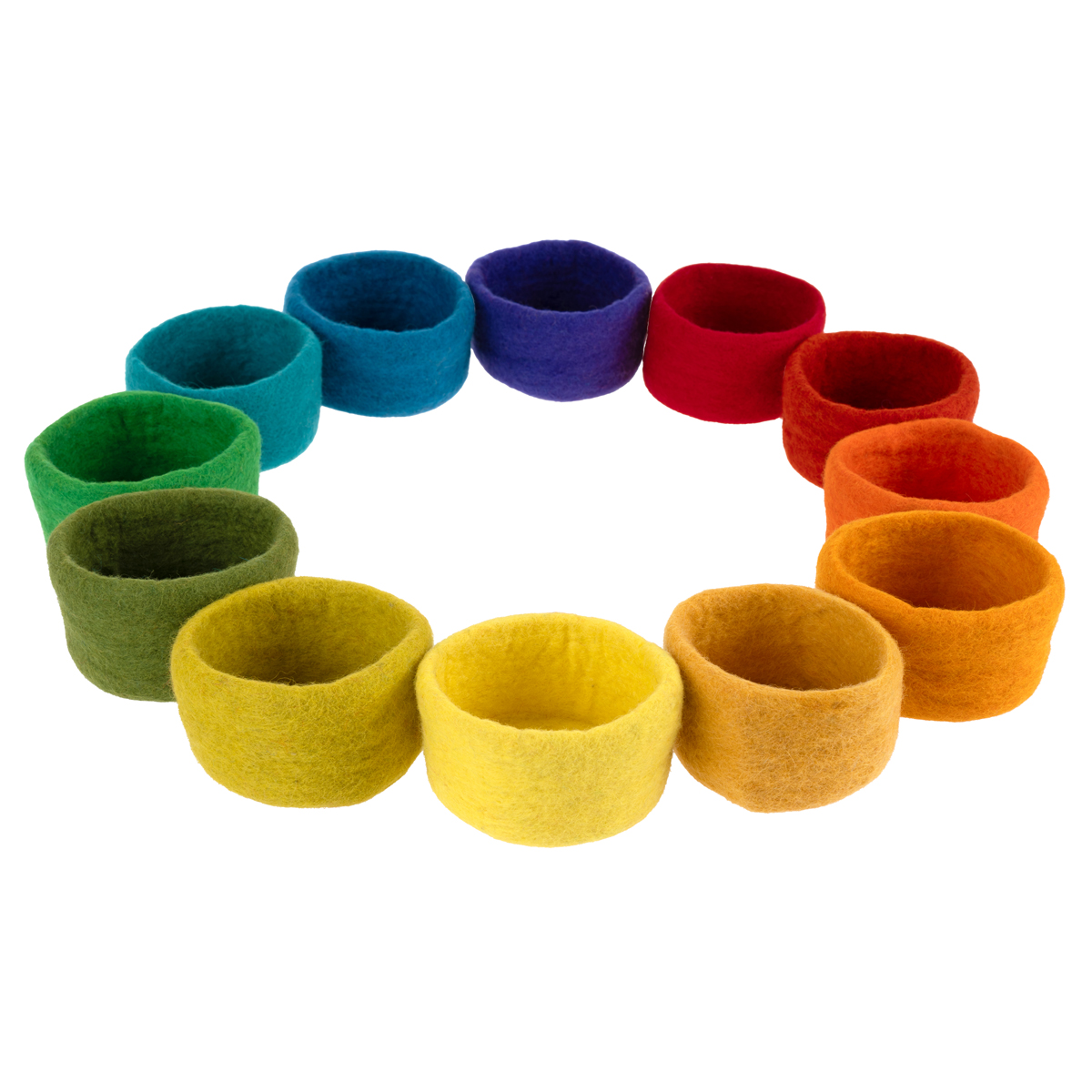 Filzschalen 12 Monate, 12er Set, Ø 8,5 x 6 cm