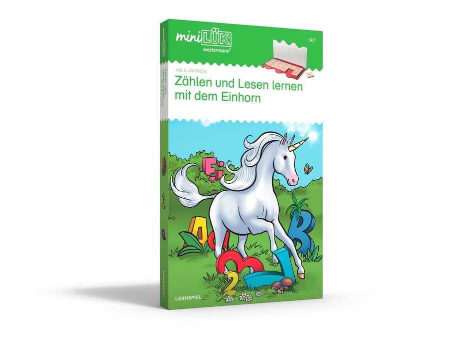 miniLÜK-Set Zählen und lesen lernen mit dem Einhorn, 5-6 Jahre