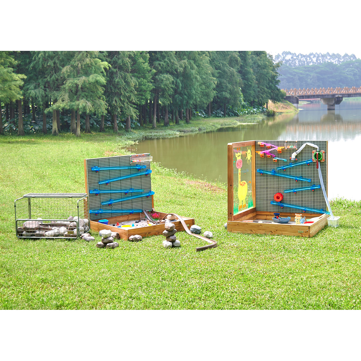 Wasserrutsche Ballbahn Set 151 Teile, längste Bahn 100 cm, ab 3 Jahre