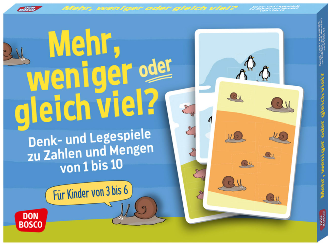 Mehr, weniger oder gleich viel?, Kartenspiel, 3-6 Jahre