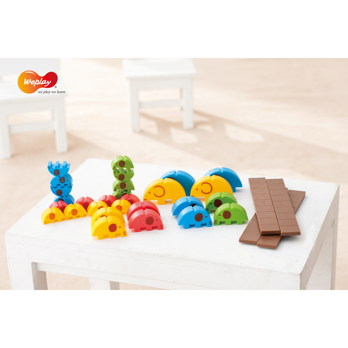 Jumbo Circus Balancierspiel, 28 Elefanten, 4 Bretter, ab 1,5 Jahre
