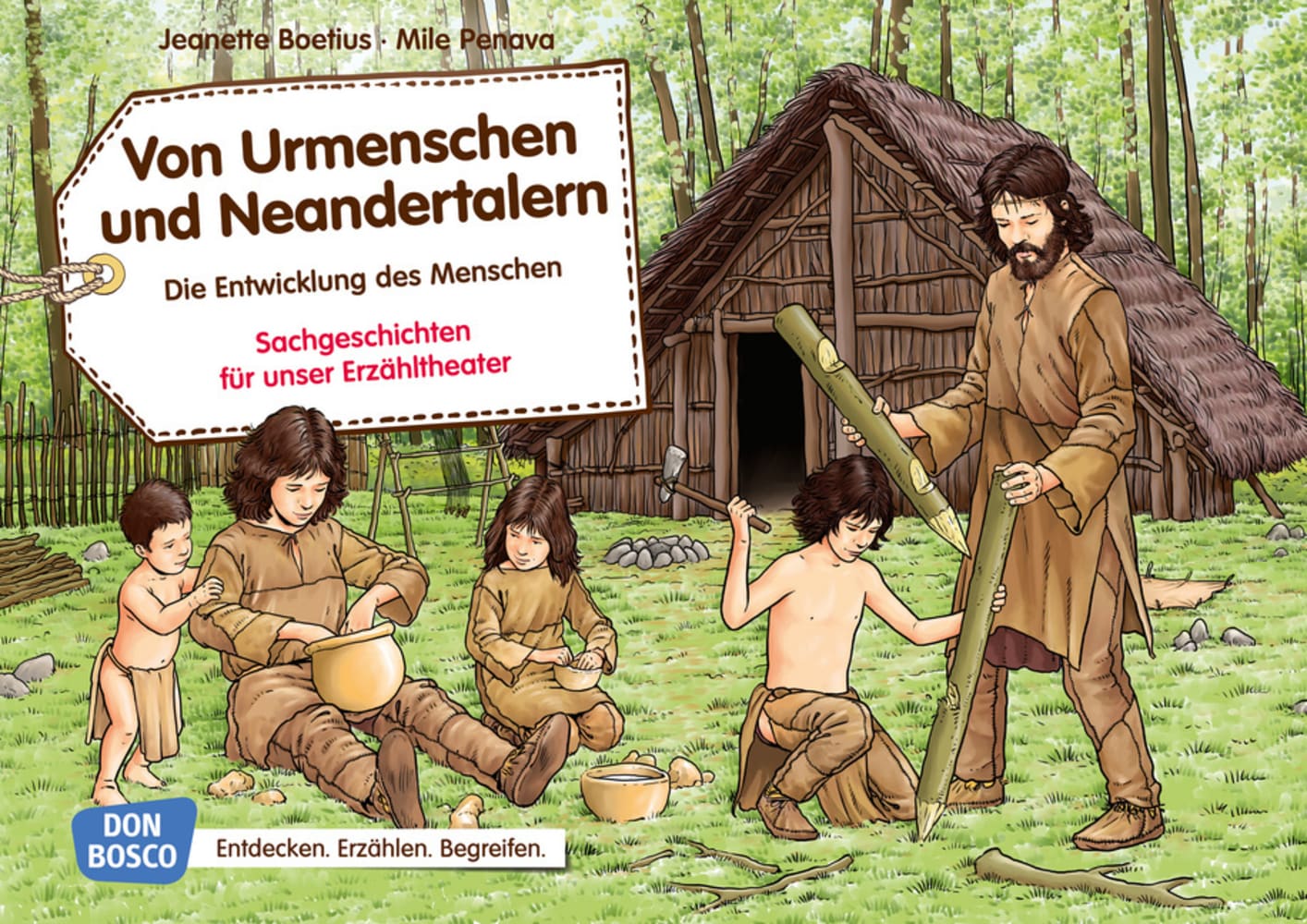 Kamishibai Bildkartenset - Von Urmenschen und Neandertalern, 3-8 Jahre