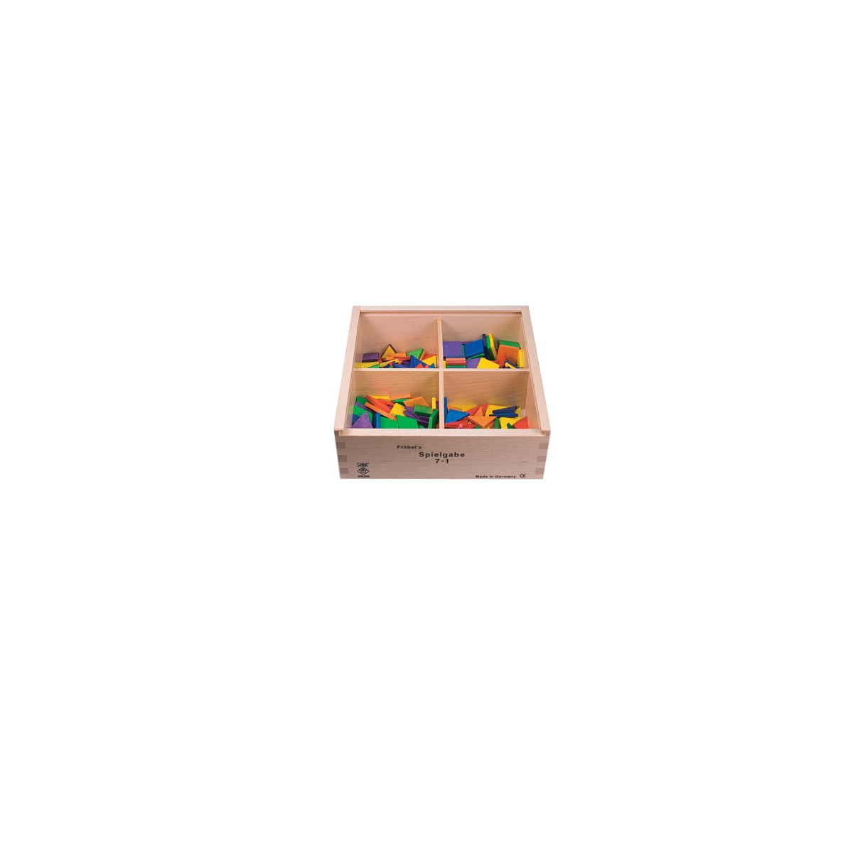 Gabe 7-1 - Fröbel-Legematerial, ab 36 Monaten, je 72 Quadrate, Dreiecke und Rauten