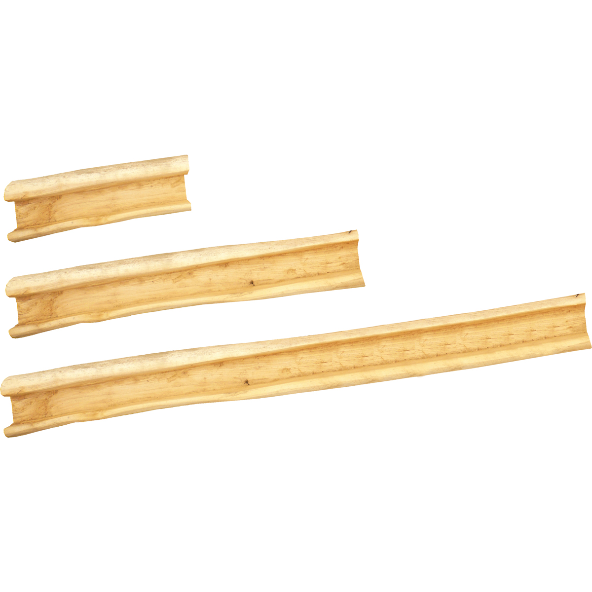 Rinne 200 cm, Rundholz Ø 12 bis 17 cm, Aufleger Ø 6 bis 8 cm