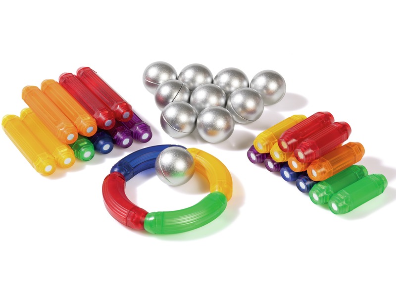 Magnetisches Bauspiel transparent, 36 Teile, Magnetismus entdecken, ab 3 Jahren