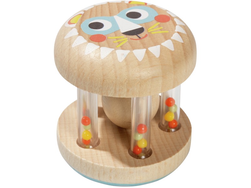 Babyrassel aus Holz, musikalische Walze, ab 3 Monaten