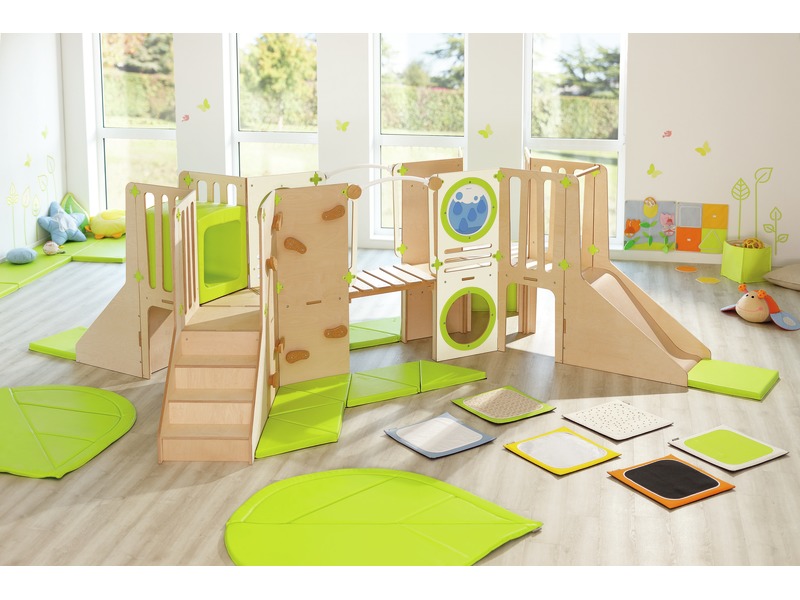 Kletterlandschaft Climbkid Abenteuerinsel aus Holz, 399 x 286 cm, ab 18 Monaten
