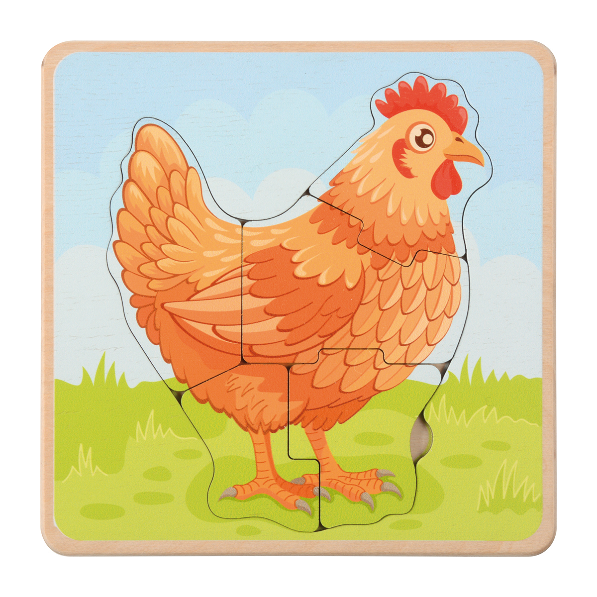 Lebenszyklen Puzzle Huhn, 5 Schichten, 17 x 17 cm, ab 3 Jahre