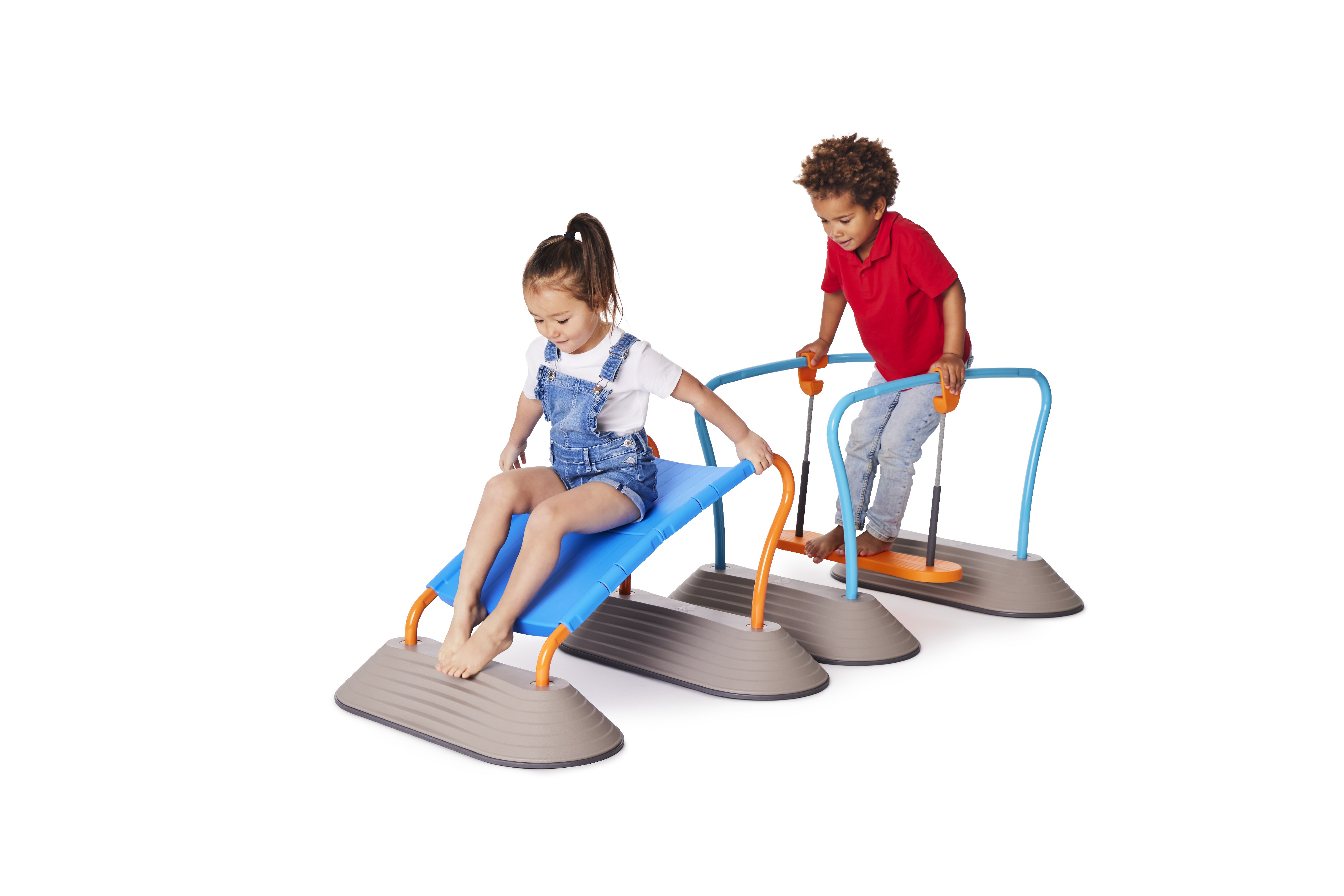 Balance- und Klettergerät, Gonge Mini Parkour Erweiterung, Rutsche, 2er Set, für Kinder, 3-7 Jahre
