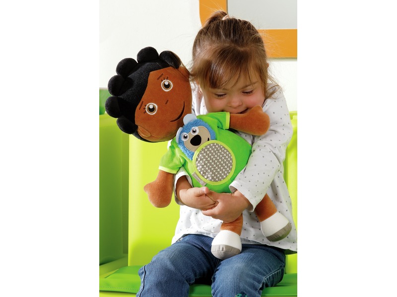 Emotionspuppe Baby Lea aus Stoff mit Kuscheltier, ab 0 Jahren