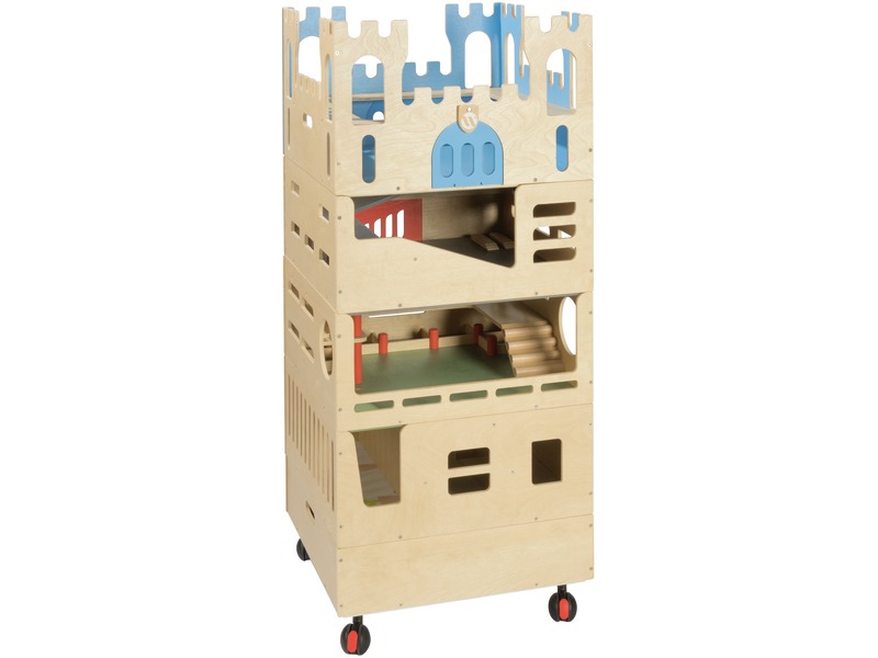 Spielkoffer-Set Erzählen mit Schloss, Garage, Bauernhof und Haus, ab 18 Monaten