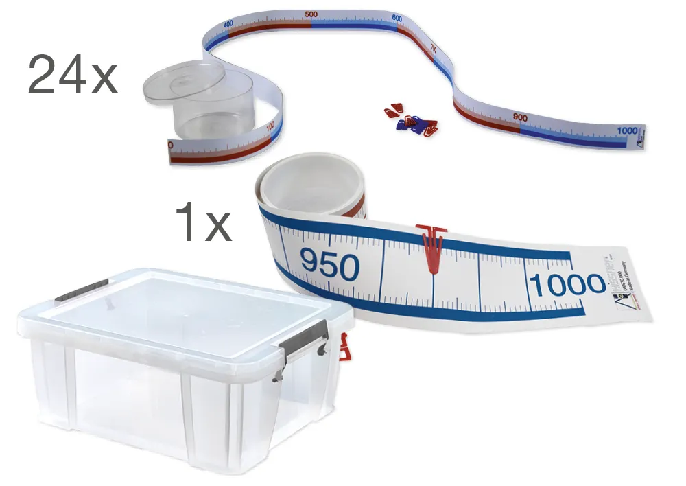 Klassensatz Zahlenstrahl-Rechenband 1-1000 (25-tlg., in Box)