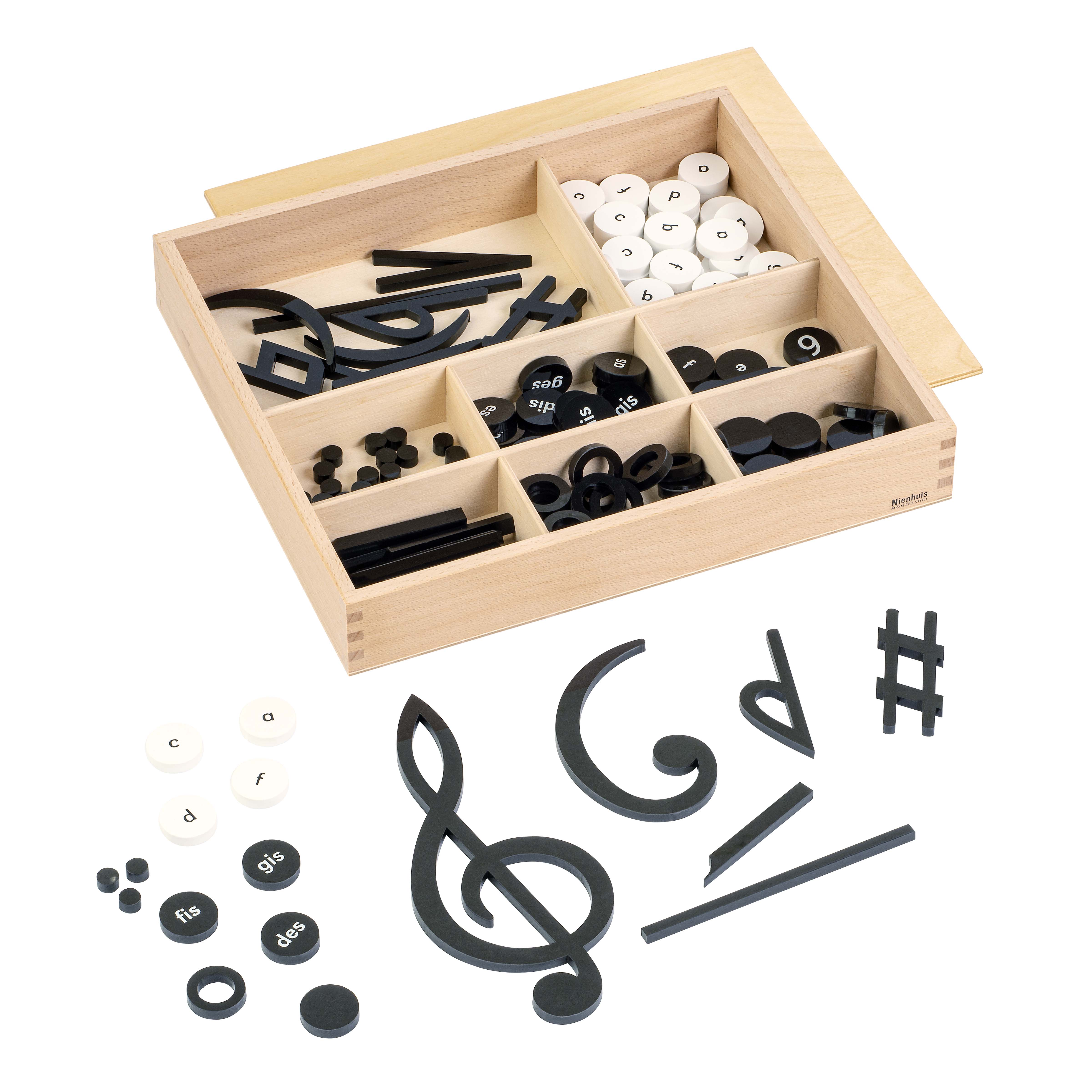 Satz Notenschriftzeichen - Montessori Sinnesmaterial